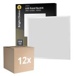 Confezione Multipack 12x Bright Choice Pannello A LED Backlit 36W 3240lm - 840 Bianco Freddo | 60x60cm - UGR <22