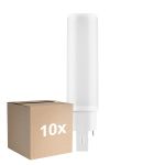 Confezione Multipack 10x Ledvance Dulux-D LED 6W - 840 Bianco Freddo | 4-Pin - Sostitutiva 13W