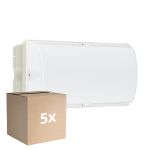 Confezione Multipack 5x Philips LED Sicurezza Ledinaire WL055V Bianca 6W 630lm - 840 Bianco Freddo | 374x150mm - IP65 - Sensore Di Movimento