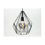 Eglo Luce Pendente Carlton Acciaio Nero | IP20 - Adatto per 1x E27 