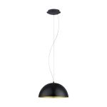 Eglo Luce Pendente Gaeta 1 Acciaio Nero Oro | IP20 - Adatto per 1x E27 