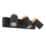 Eglo Luce da soffitto Consuma Nero, Marrone | Adatto per 3x GU10