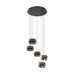 Eglo Luce Pendente Hortunas Acciaio Nero 5.8W 690lm - 830 Luce Calda -  | IP20 - Dimmerabile 