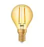 Osram Vintage 1906 LED E14 Sferica Filamento Oro 2.5W 220lm - 824 Bianco Molto Caldo | Sostitutiva 25W