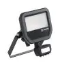 Ledvance Proiettore LED Aluminium Nero 17W 2200lm 100D - 830 Luce Calda -  | IP65 - Sensore Di Movimento E Luce - Simmetrico