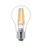 Philips Master Ultra Efficient LED E27 Pera Filamento Chiara 4W 840lm - 827 Bianco Molto Caldo | Dimmerabile - Sostitutiva 60W
