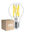 Confezione Multipack 10x Philips Master LED E27 Pera Filamento Chiara 10.5W 1521lm - 922-927 Dim To Warm | Miglior Resa Cromatica - Dimmerabile - Sostitutiva 100W