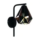 Eglo Luce Da Parete Carlton 4 Acciaio Nero Rame | IP20 - Adatto per 1x E27 
