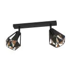Eglo Luce da soffitto Carlton 7 Acciaio Nero Rame | IP20 - Adatto per 2x E27 