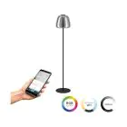 Eglo Lampada da terra Alfero-Z Acciaio Nero 15.5W 2000lm - 827-865 Regolabile Bianca + RGB | IP20 - Zigbee Dimmerabile